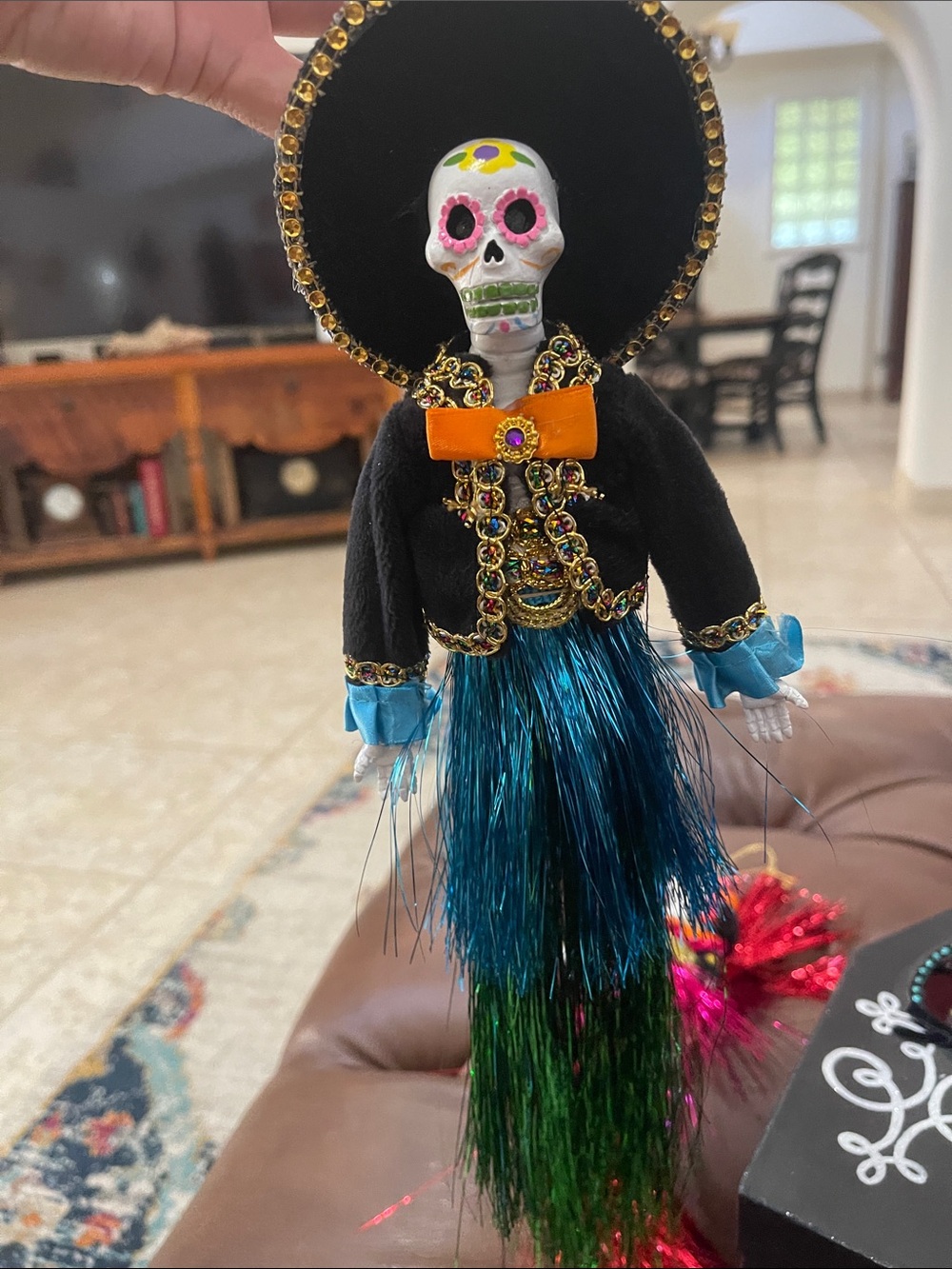 Katherine’s Day of the Dead Skeleton Dolls with Coffin Decor - Picture 6 of 11